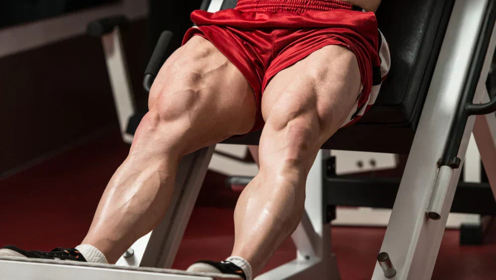 Jambes musclé en train d'effectué un exercice sollicitant les quadriceps